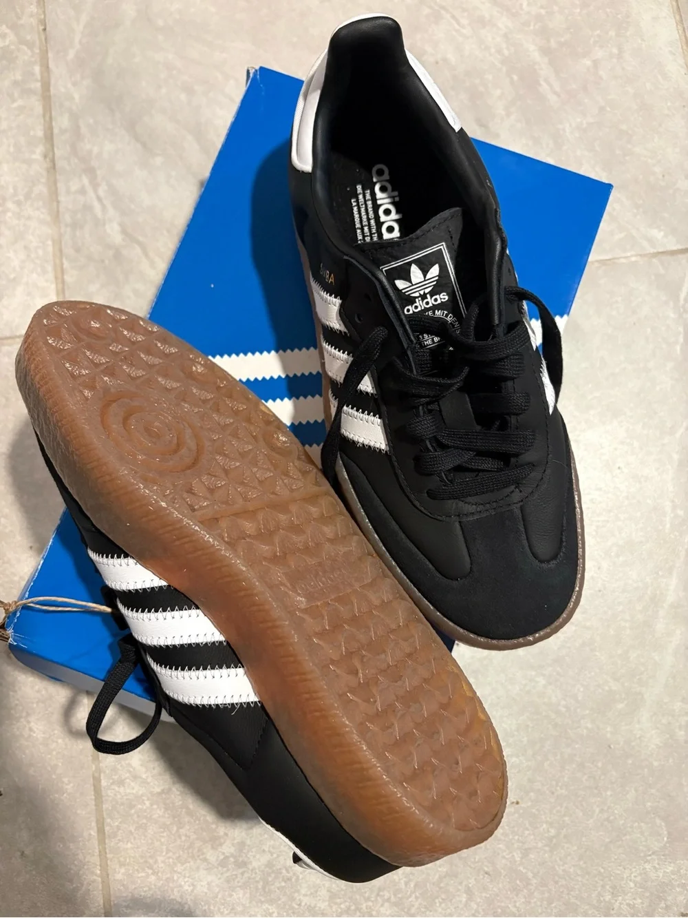adidas Men’s Black & White Retro Running Sneakers